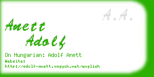 anett adolf business card